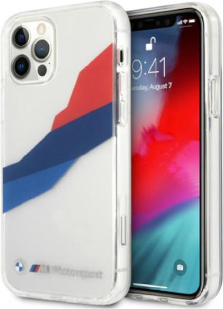 Produktbild BMW Etui BMHCP12LSKTGT iPhone 12 Pro Max 6,7" transparent hardcase Motorsport Tricolor (Apple iPhone 12 Pro Max)