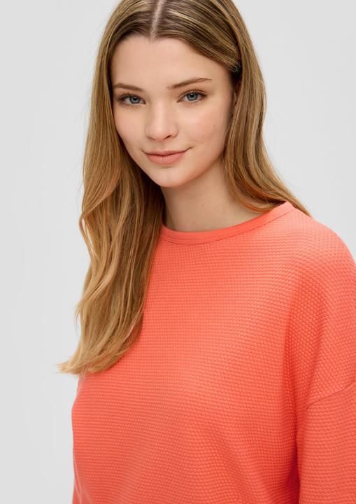 Produktbild s.Oliver Sweatshirt Shirt mit Waffelpiqué-Struktur (S)