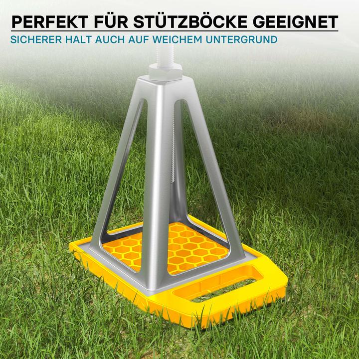 Image du produit Wiltec Unterlegplatten 4er Set Stützplatten HDPE 23,2x17x2,3cm Wohnwagen Stützen