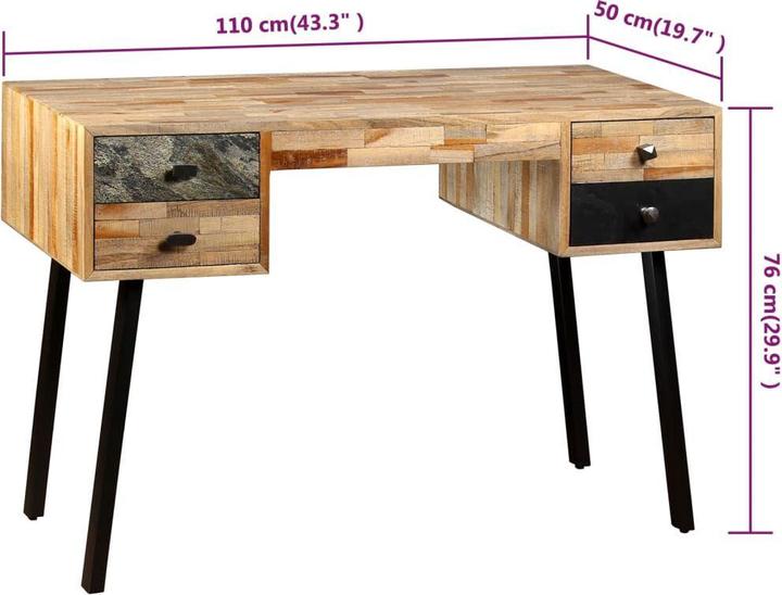Image du produit vidaXL Schreibtisch (50 x 50 x 76 cm)