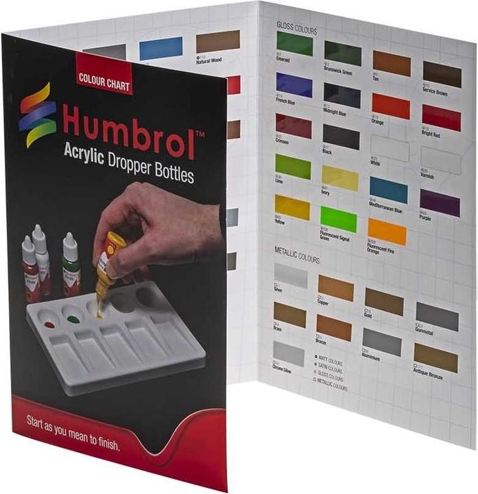 Image du produit Humbrol Acrylic Colour Chart avec impression hi-spec