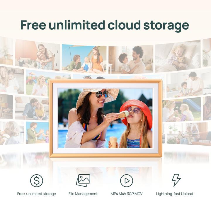 Image du produit Arzopa Digital photo frame D14 Golden (gold) (14", 1920 x 1200 pixels)