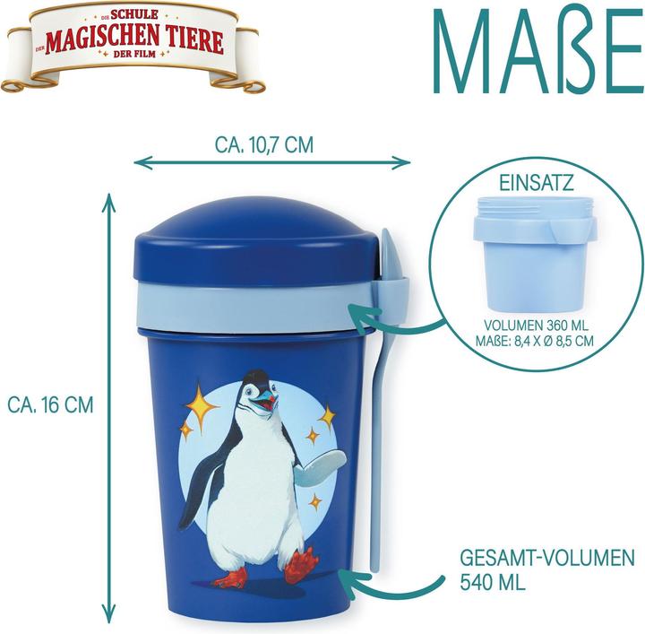 Actual product image Awave The School of Magical Animals Muesli Mug To Go 540 ml rPET | Blue, Juri