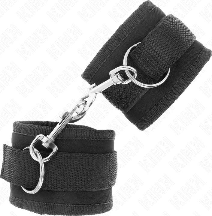 Actual product image Kink NYLON BIND HANDCUFFS WITH VELCRO FASTENER, BLACK, MODEL 2, ADJUSTABLE, 18-35 CM X 6
