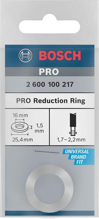 Produktbild Bosch Professional Zubehör Reduzierring für PRO Kreissägeblatt, 25.4 x 1,5 x 16 mm