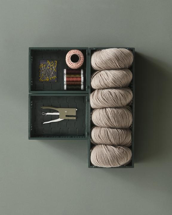 Produktbild HAY - Colour Crate Kunststoffdeckel Square & Cube M (Dunkelgrün)