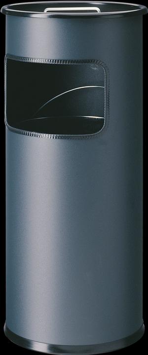 Actual product image Durable Wastebasket metal with ashtray round (17 l)