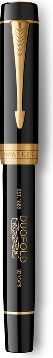 Produktbild Parker Pen PARKER Füller Duofold 135 Spezial Ed. schw/gold Feder 18k F Geschenkbox (Gold)