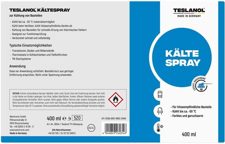 Produktbild Teslanol Kältespray (400 ml)