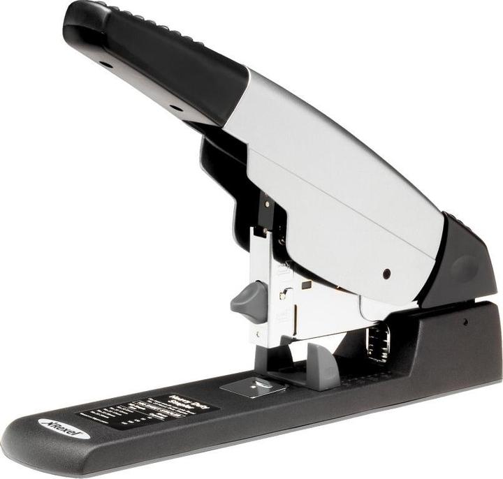 Rexel Heftgerät Apollo Heavy Duty, 200 Blatt, Einlegetiefe: bis 65 mm, schwarz/chrom (200 Blätter)