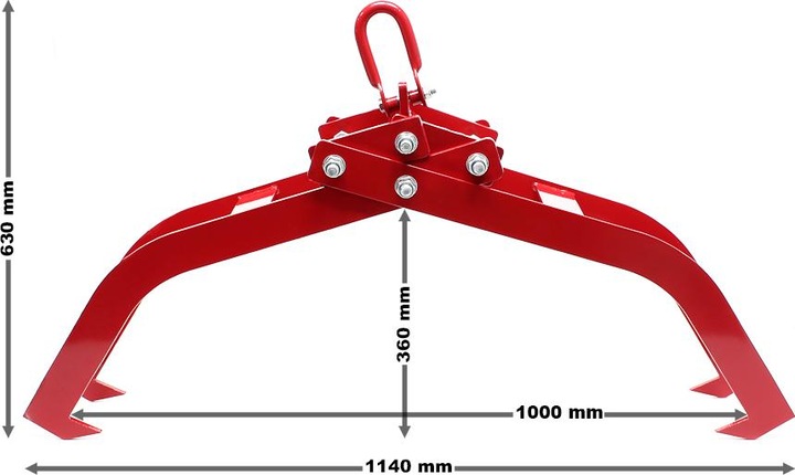 Immagine prodotto Wiltec Pinze di sollevamento forestale per legno Ø850mm come pinza per tronchi o pinze per afferrare (850 mm)