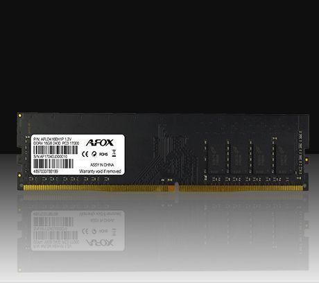 Actual product image AFOX DDR4 memory, 16 GB, 2400 MHz, CL17 (AFLD416ES1P) (1 x 16GB, 2400 MHz, DDR4-RAM, DIMM)