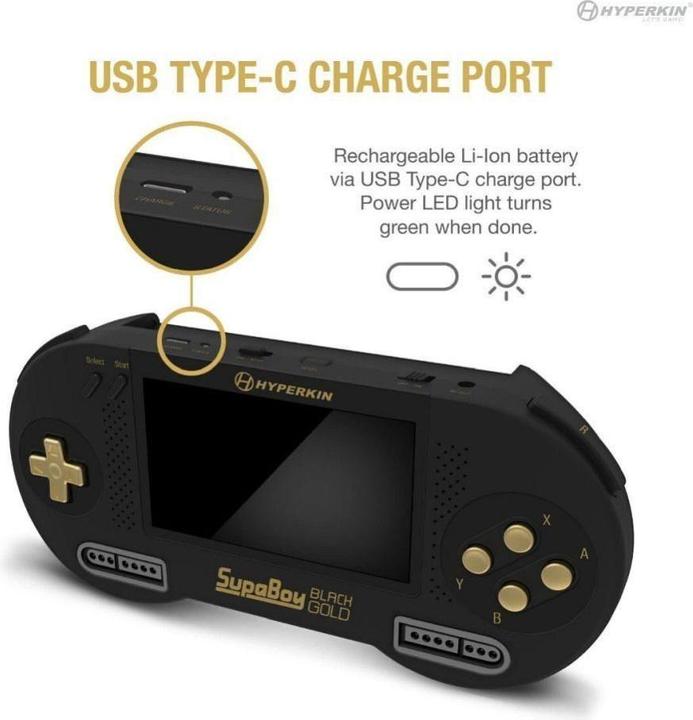 Produktbild Hyperkin Other portable console game SUPABOY M08889-BKC black gold