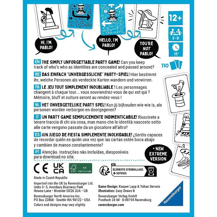 Actual product image Ravensburger 24685 That's not a hat - Incognito - Party game, card game for 3-8 people (Dutch, English, French, German, Italian, Multilingual, Portuguese, Spanish, 3 - 8 Players)