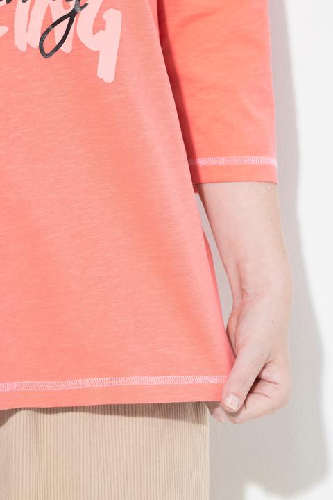 Produktbild Ulla Popken Shirt, Schriftmotiv, A-Linie, Rundhals, 3/4-Arm (58)