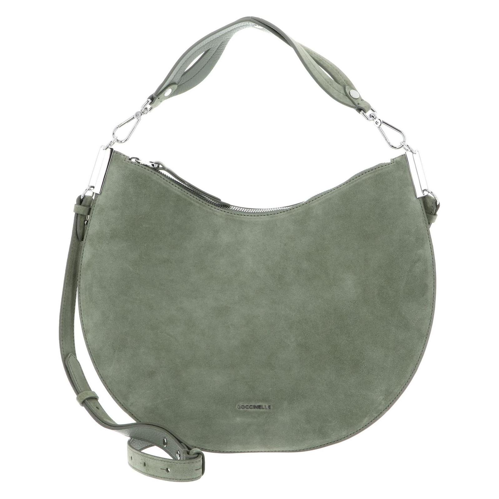 Coccinelle, Damen, Handtasche, Sunup Suede Shoulder Bag, Grün