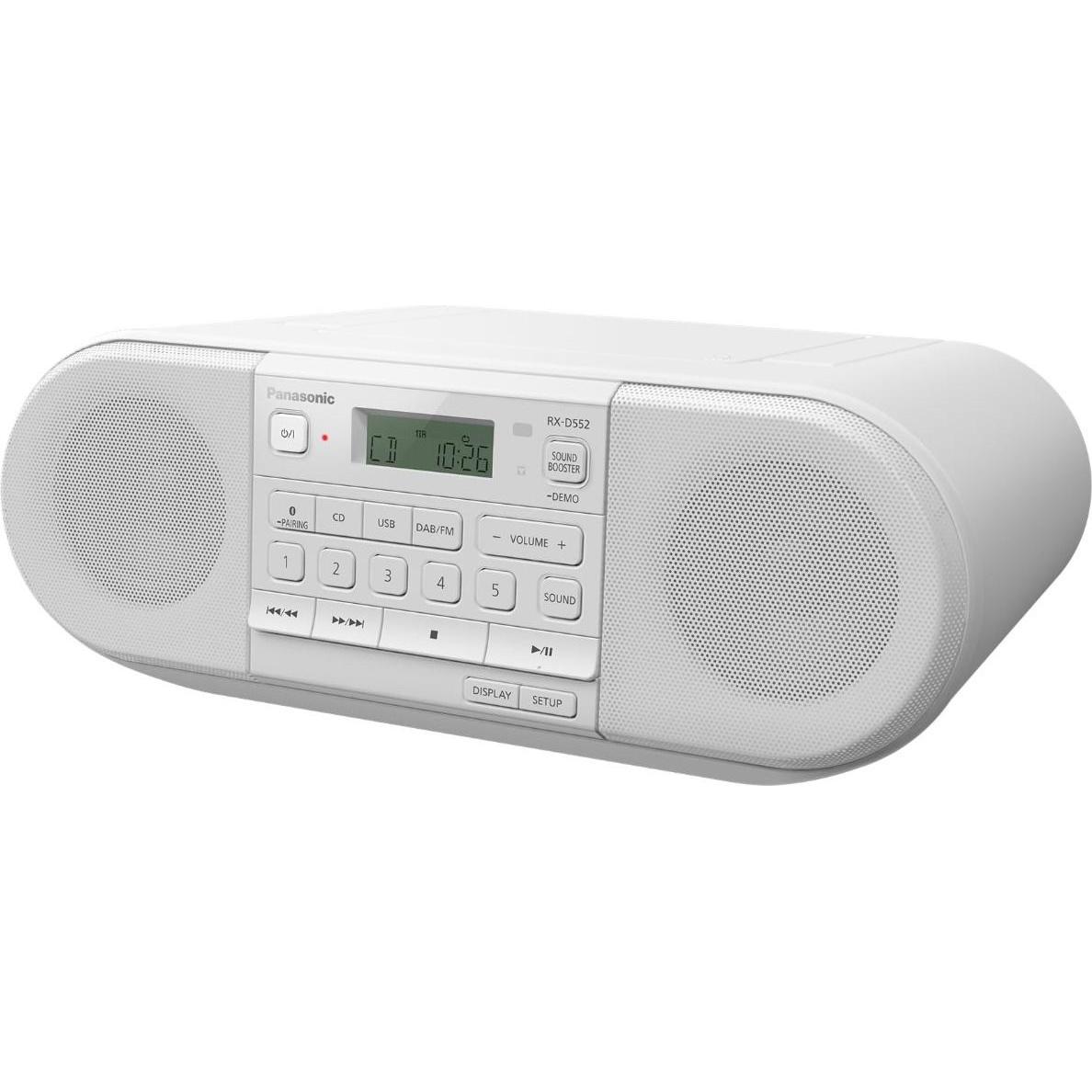 Panasonic RX-D552 Digital 20 W Weiss (DAB+, DAB, FM, Bluetooth), Radio, Weiss