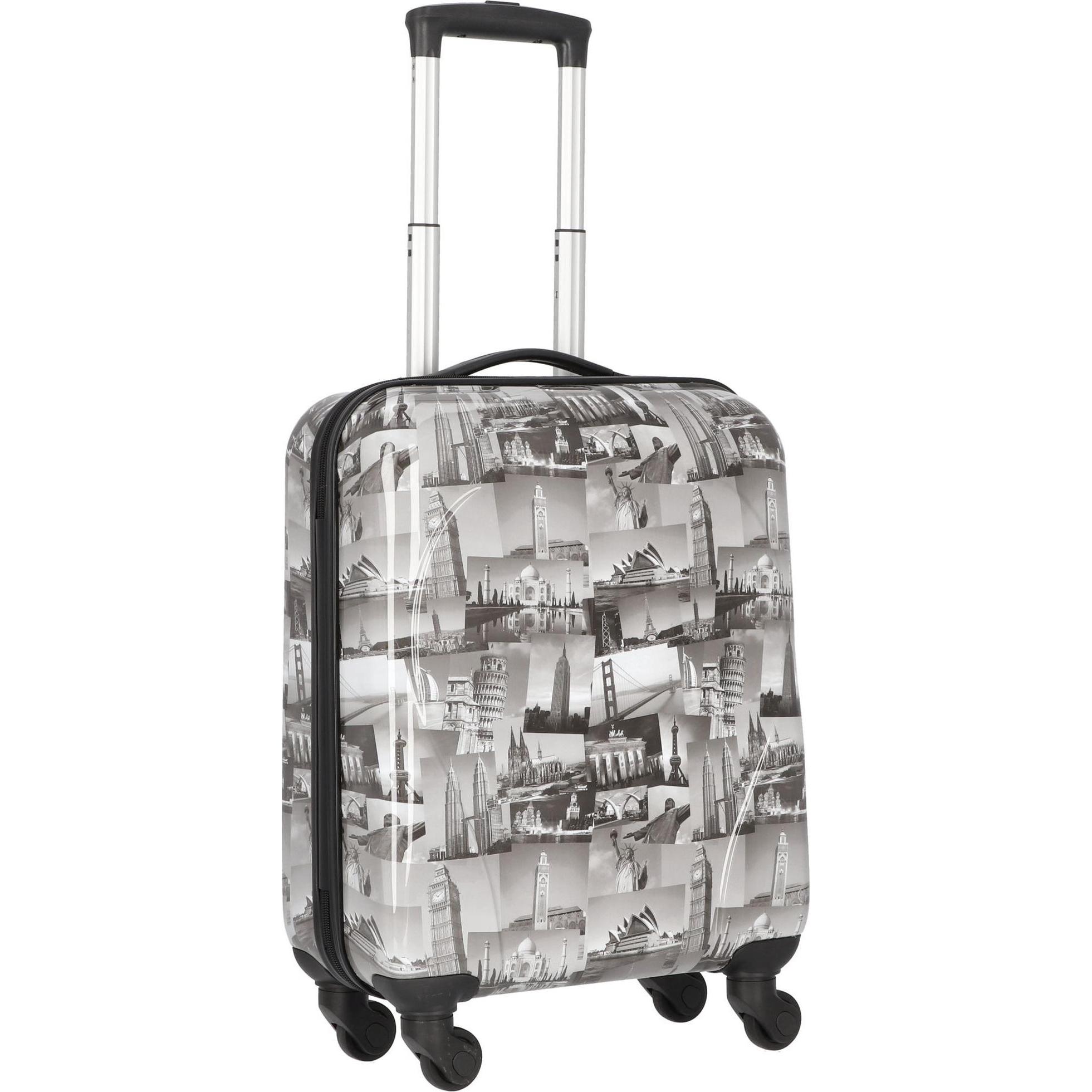Nowi, Koffer, City 4 Rollen Kabinentrolley 55 cm, Weiss, (36 l, Handgepäck (bis 50l))