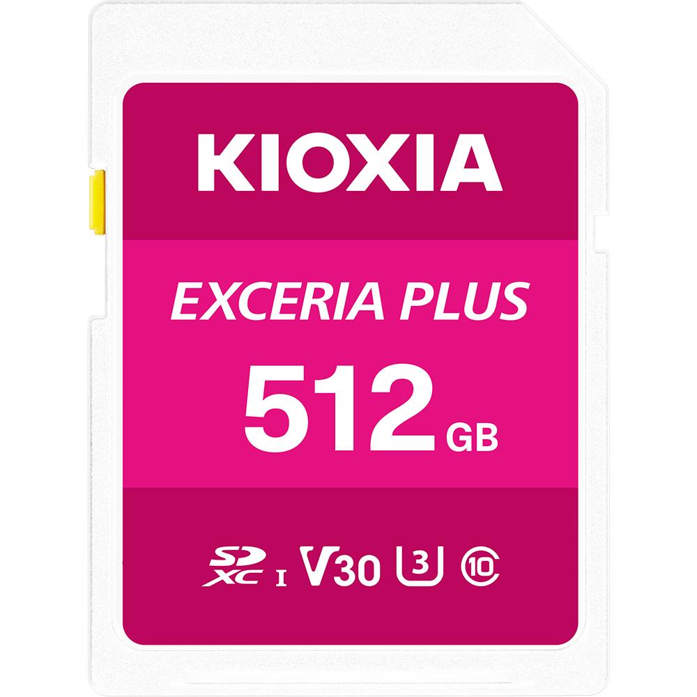 Kioxia 512GB Exceria plus U3 V30 SD Card (512 GB, SD, U3, UHS-I), Speicherkarte, Pink