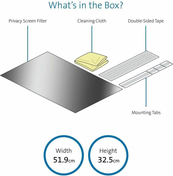 Actual product image Kensington privacy filter - 2-fold, removable for 24". (24", 16 : 10)