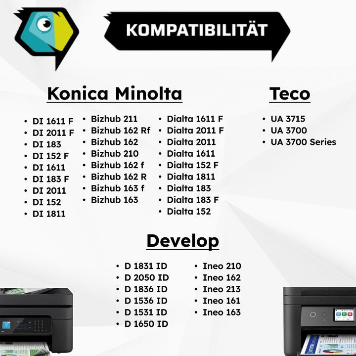Image du produit Inkadoo Toner sparset kompatibel mit Konica Minolta 8937-784 / TN-114 enthält 2x Tonerkartusche