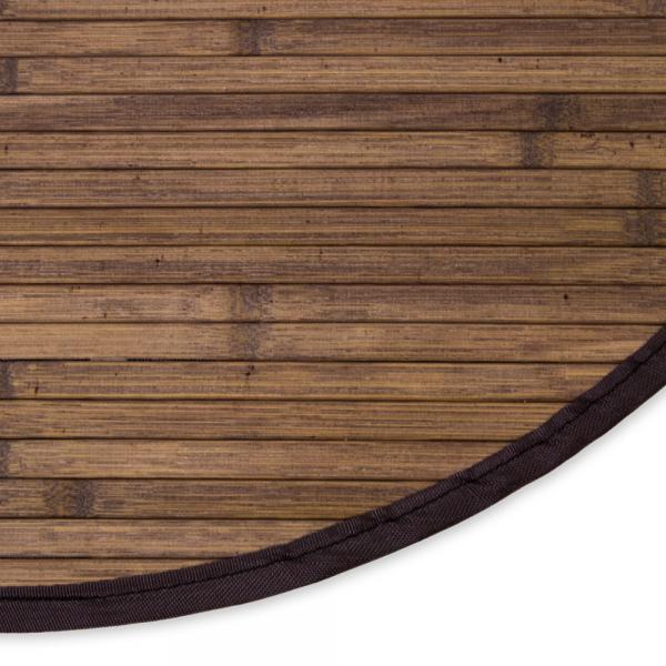 Actual product image Greendeco Bamboo mat 150cm round dark brown (150 x 150 cm)