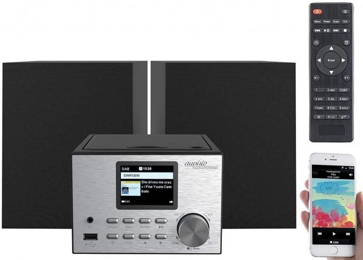 Produktbild Auvisio Micro-Stereoanlage mit Webradio (CD Player, Bluetooth)