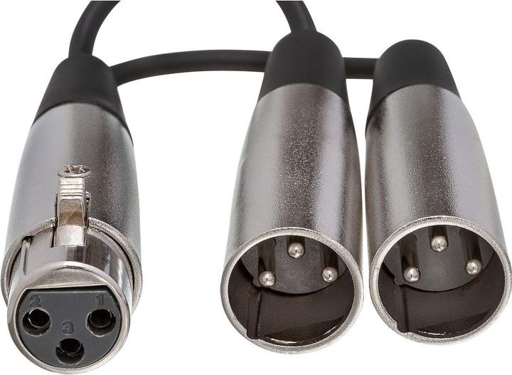 Produktbild Hosa YXM-121 - Y Splittkabel XLR3F - XLR3M (0.10 m, XLR Kabel)