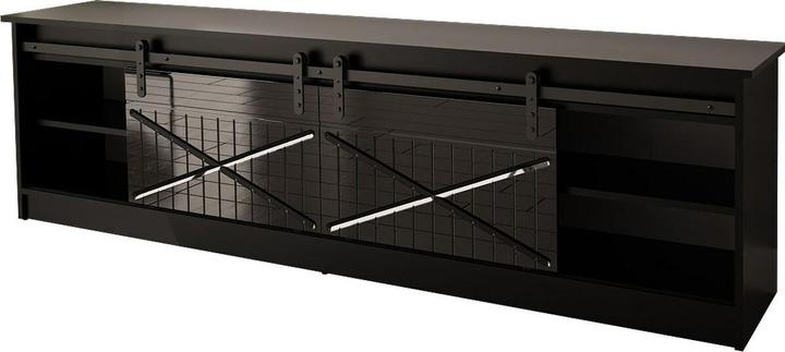 Image du produit Cama RTV GRANERO 200x56.7x35 noir/noir boîtier brillant (200 x 35 x 56.70 cm)