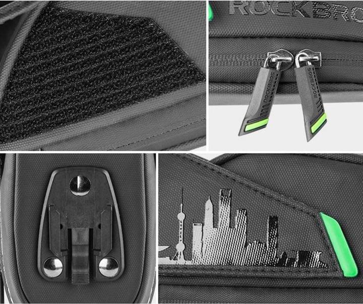 Actual product image Rockbros C27-1 bicycle bag under the saddle - black (1.50 l, Luggage carrier bag)