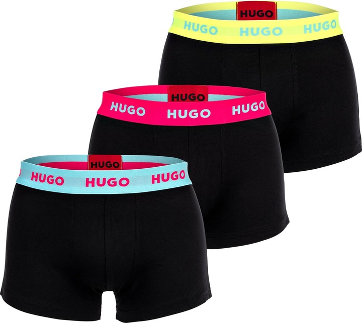 Blau, Gelb, Pink, Schwarz