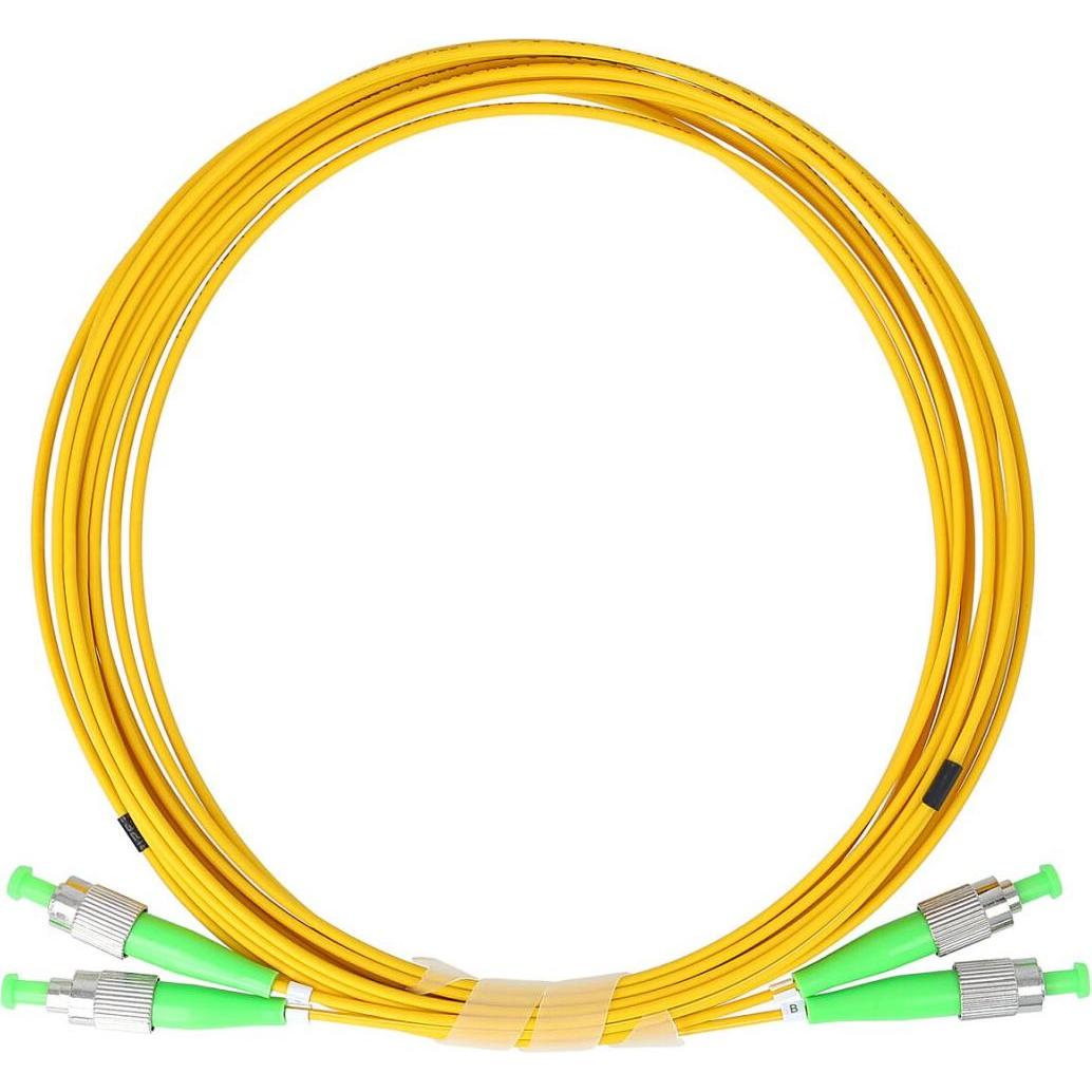 BlueOptics Cavo patch in fibra ottica duplex FC-APC/FC-APC monomodale 7,5 metri (7.50 m), Cavo di rete