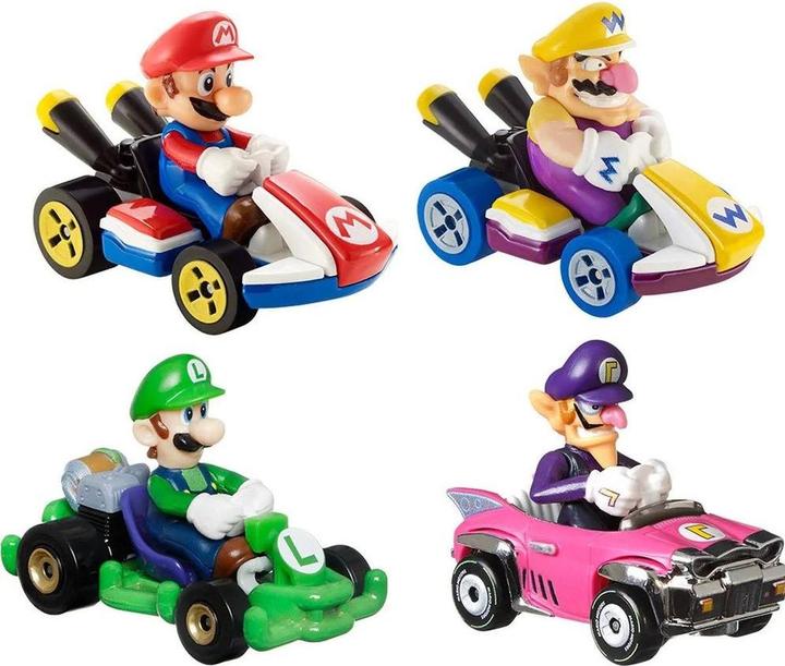 Actual product image Hot Wheels Mario Kart 4-PK Assortment