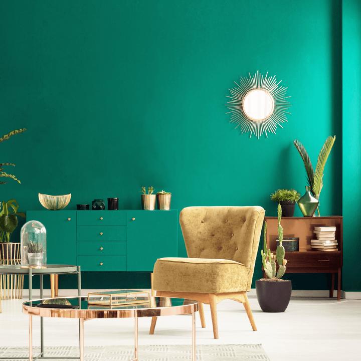 Produktbild Craft Colors 5L hochwertige Wandfarbe edelmatt – Kreidefarbe No. 688 Jade Grün (jade grün, 5 l)