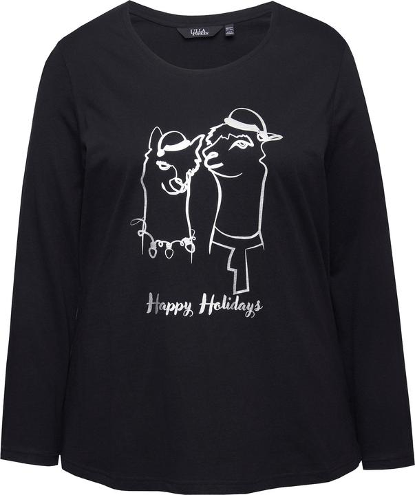 Produktbild Ulla Popken Weihnachtsshirt, Classic, Rundhals, Langarm (42, 44)