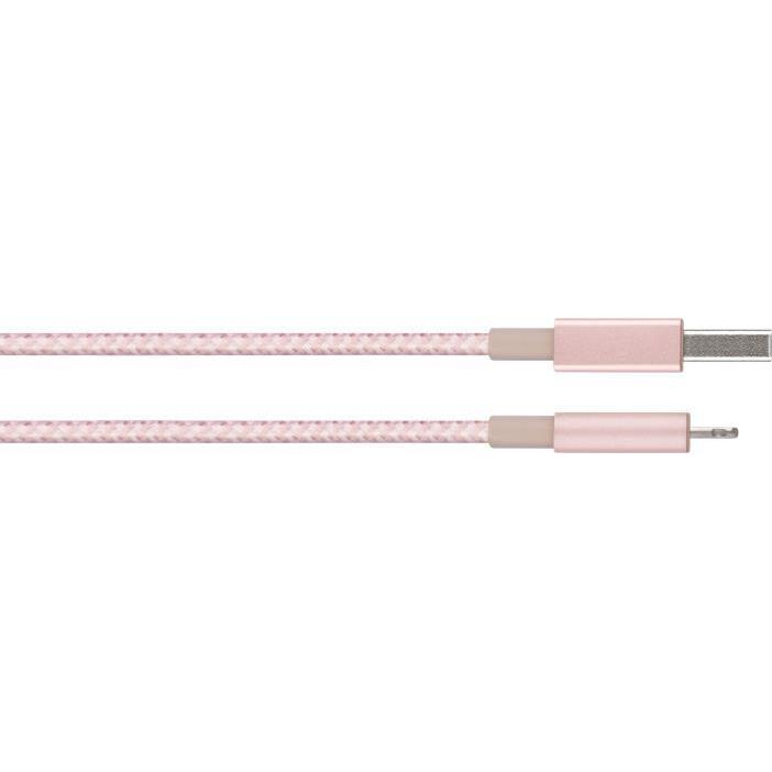 Thumbnail - Moshi Durable Braided Charge/Sync Cable - Integra Lightning to USB-A Cable - Golden Rose (1.20 m, USB 2.0), USB Kabel