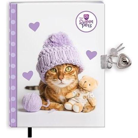 Beniamin, Quaderni + Bloc notes, Tagebuch mit Lesezeichen und Vorhängeschloss Die süssen Haustiere Katze (Nessuna, Copertina rigida)