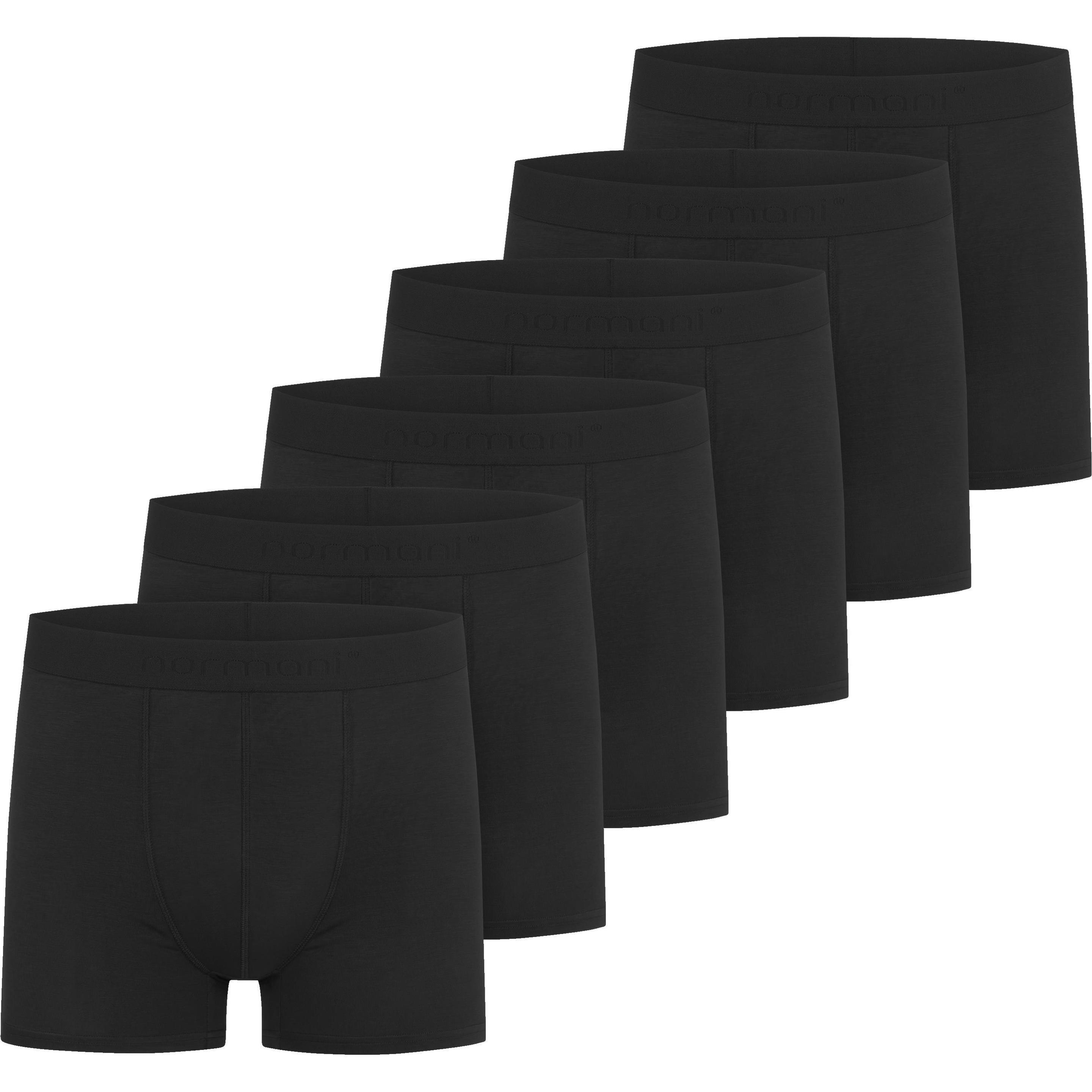 Normani, Herren, Unterhosen, 6 Herren Boxershorts aus Viskose mit Geschenk Box, Schwarz, (XL, 6er Pack)
