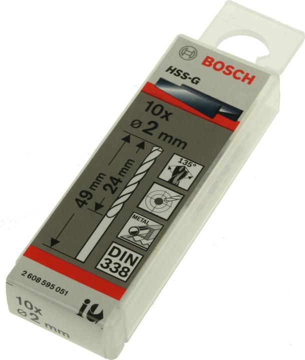Actual product image Bosch Professional Zubehör PRO Metal HSS-G twist drill, 2 x 24 x 49 mm (2 mm)