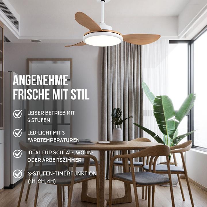 Produktbild Hermex Ventilator mit LED-Beleuchtung Deckenventilator Deckengebläse (20 dB)