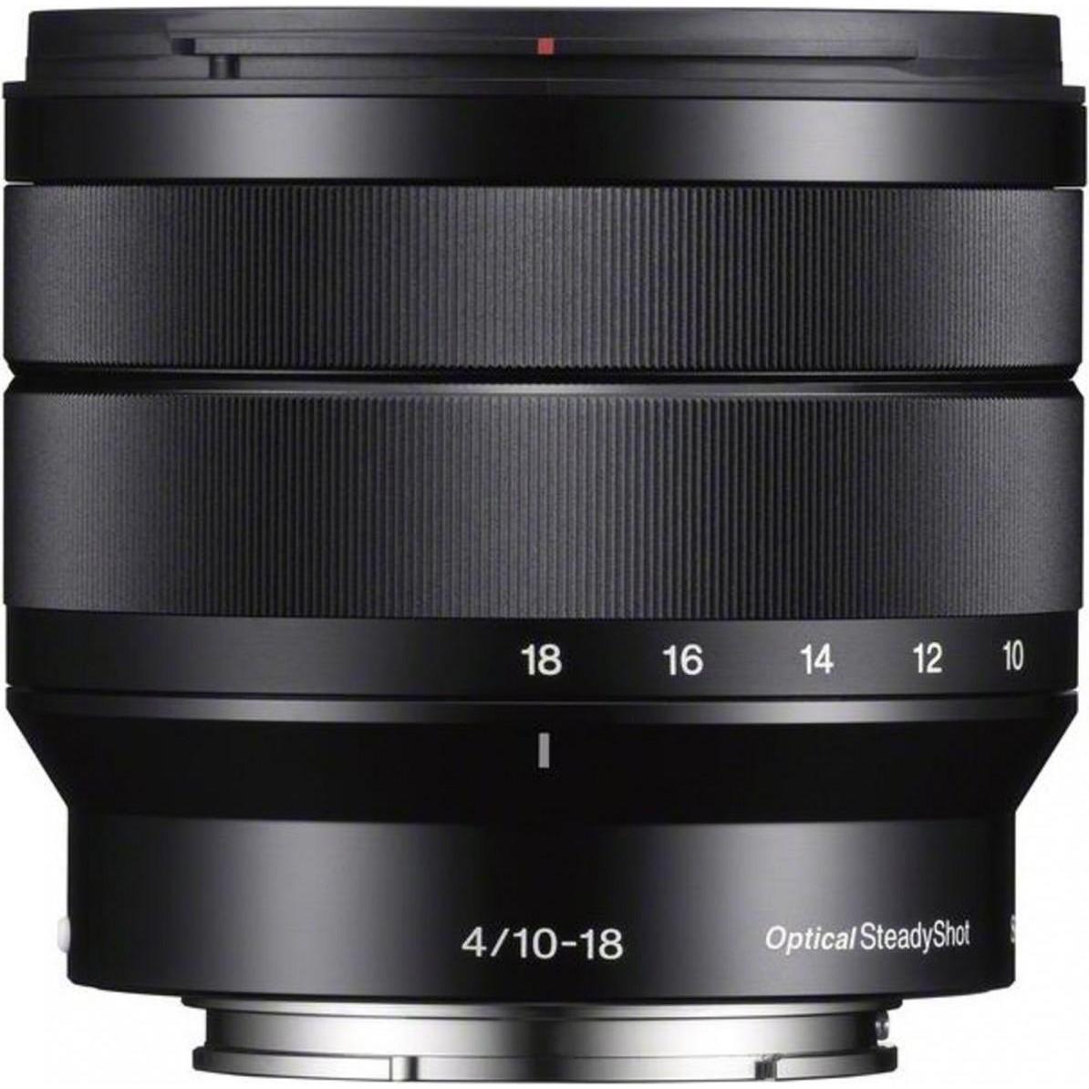 Sony E 10-18mm f/4.0 OSS E-Mount (Sony E, APS-C / DX), Objektiv, Schwarz