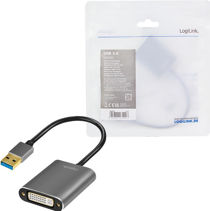 Produktbild LogiLink USB 3.0 zu (DVI, 5.10 cm)