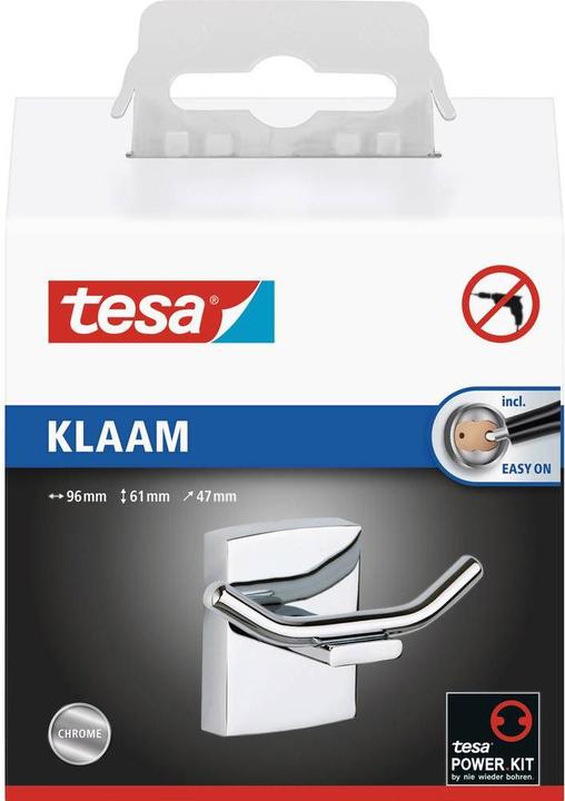 Actual product image tesa KLAAM bathrobe hook incl. adhesive solution without drilling