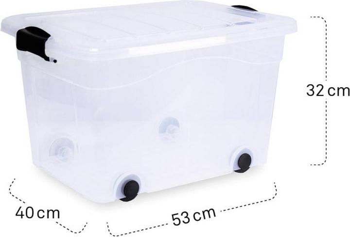 Actual product image Siena Home Set of 2 storage box 40 l with castors (40 cm, 40 l, 2x)