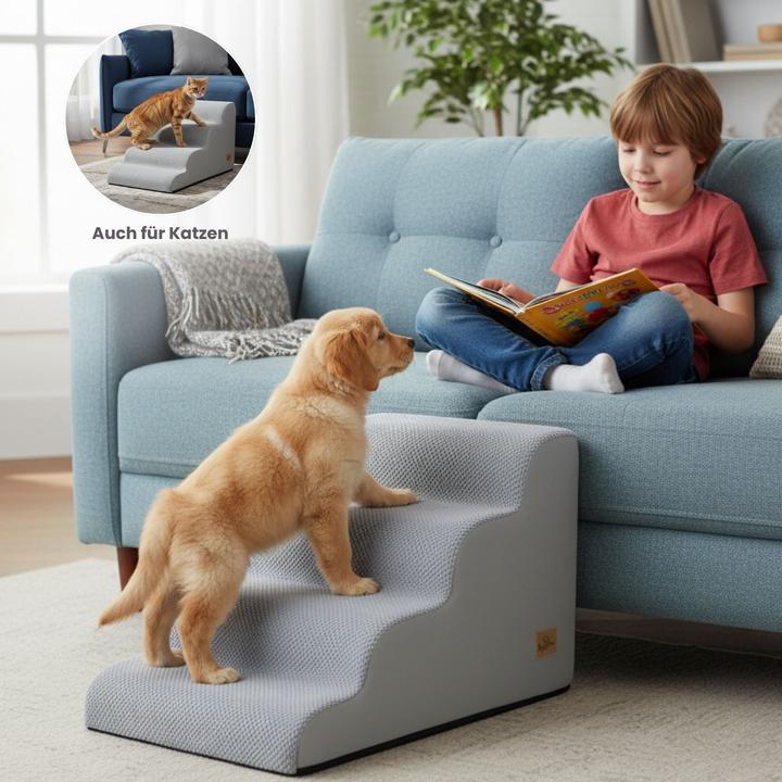 Actual product image Hermex Schaumstoff-Hundetreppe Haustiertreppe Katzentreppe Hunderampe (Cat, Dog)