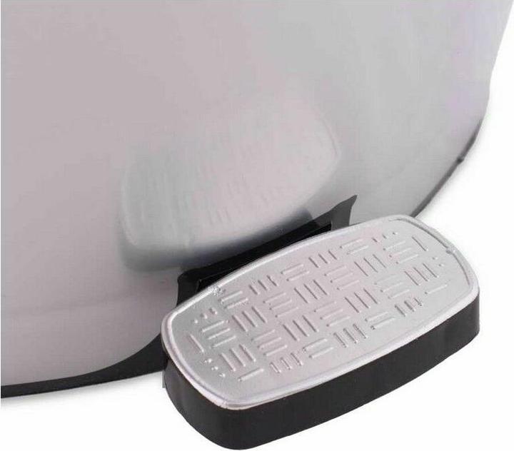 Produktbild Berilo Papierkorb mit Pedal D004-1 Silberfarben Kunststoff 6 L (6 Stück) (6 l)