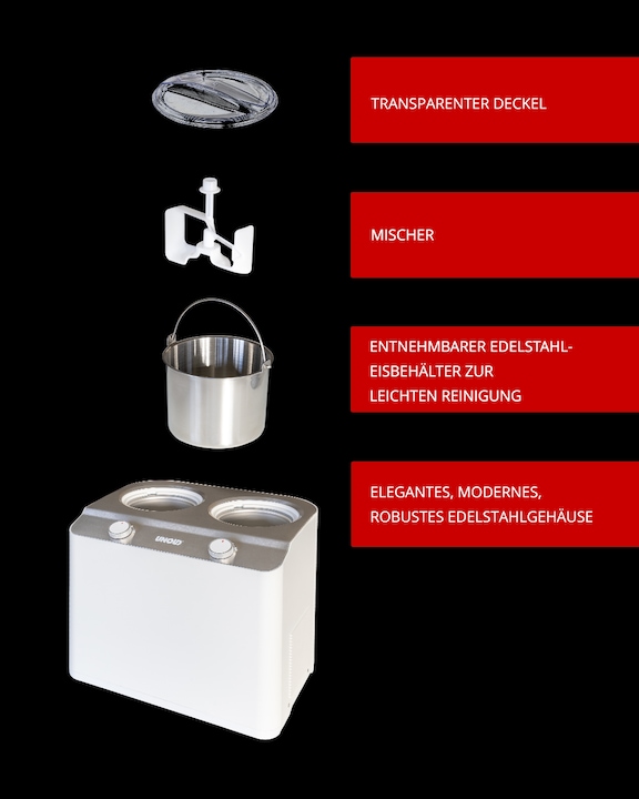 Actual product image Essge Unold 48830 Ice cream maker Doppio bianco (EU plug)