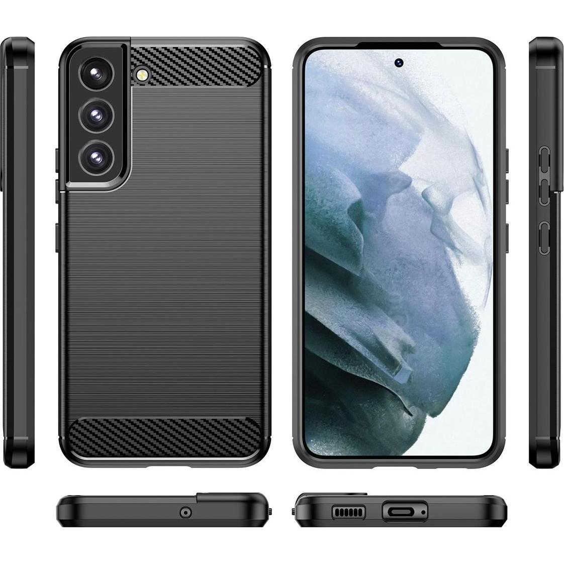 Thumbnail - König Design Hülle Handy Schutz für Samsung Galaxy S23 Plus Ultra Case Cover Carbon Optik Neu (Samsung Galaxy S23+), Sma...