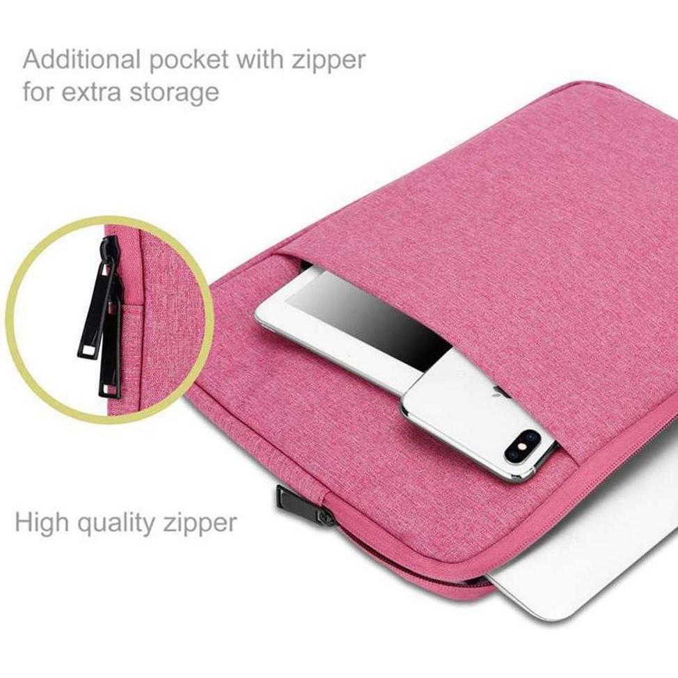 Thumbnail - Cadorabo Stoff Laptoptasche 14 Zoll (Universal), Notebooktasche, Rosa