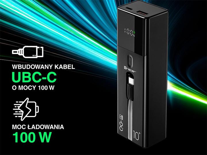 Actual product image Tracer POWERBANK QUANT 10000MAH 100W PD+QC (10000 mAh, 100 W, 37 Wh)